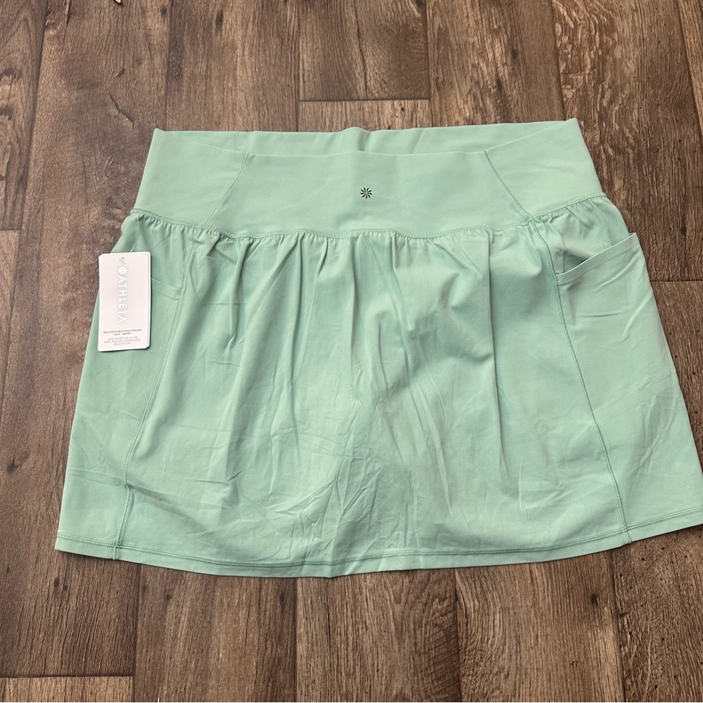 Athleta Stash Pocket Shorts Tennis Golf Skort Womens Size 3X Green - Picture 6 of 6